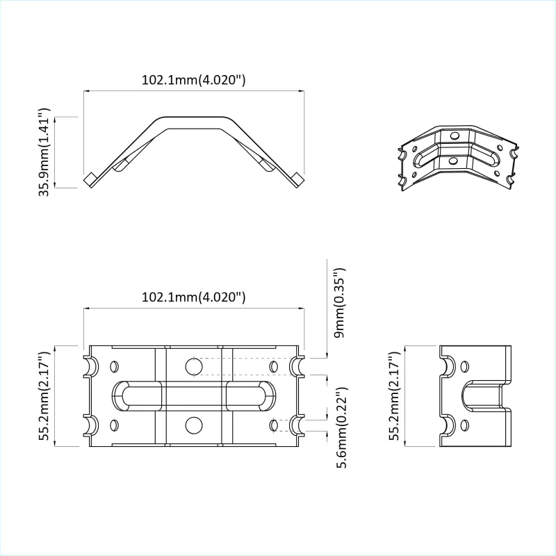 Laikiklis 12 pcs Cinkuota 106 x 55 x 1,5mm Plienas