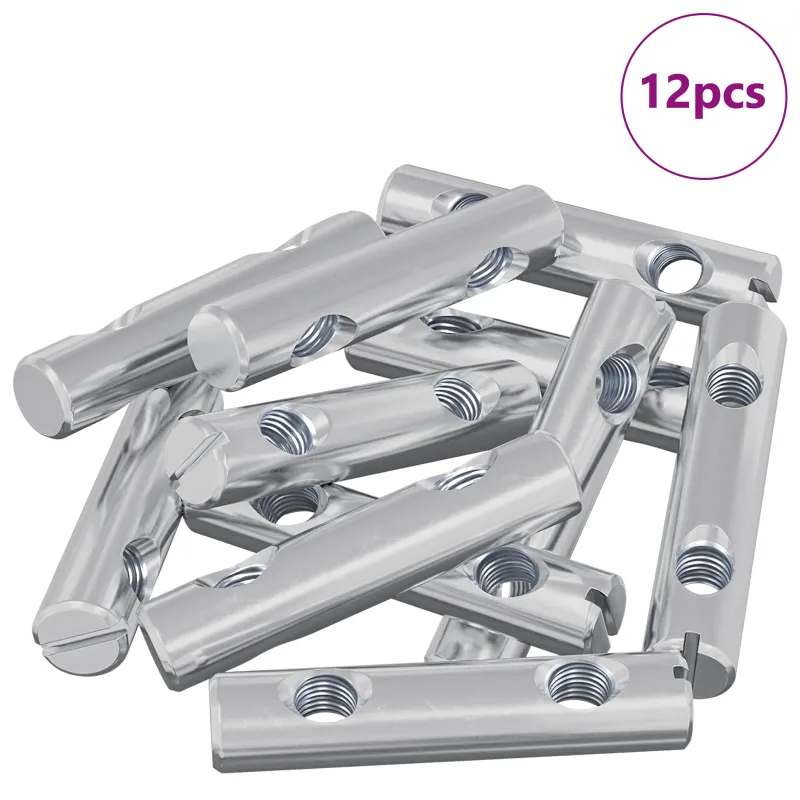 Riešutas 12 pcs Cinkuota 60 x 12 mm Geležis