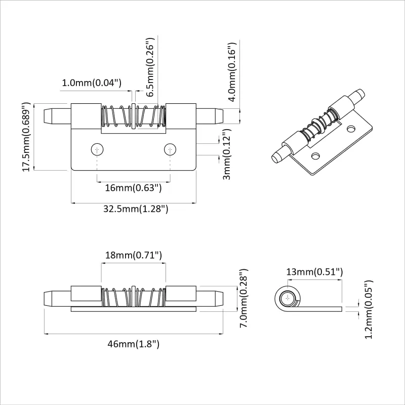Spyna 1800 pcs Sidabro 46 x 17 x 1,2 mm Plienas