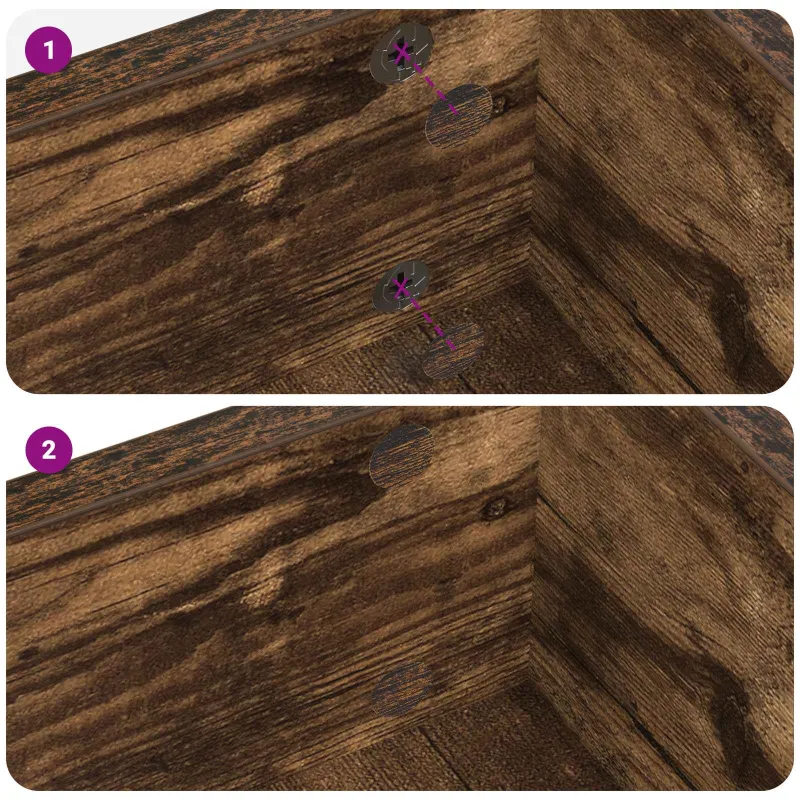 Savistovaus Dangčio Varžtas 2 pcs Rūkyta ąžuolas Ø 20 x 0,5 mm