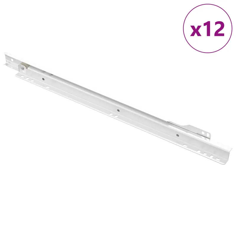 Stalčių bėgis 12 pcs Balta 400 mm Plienas