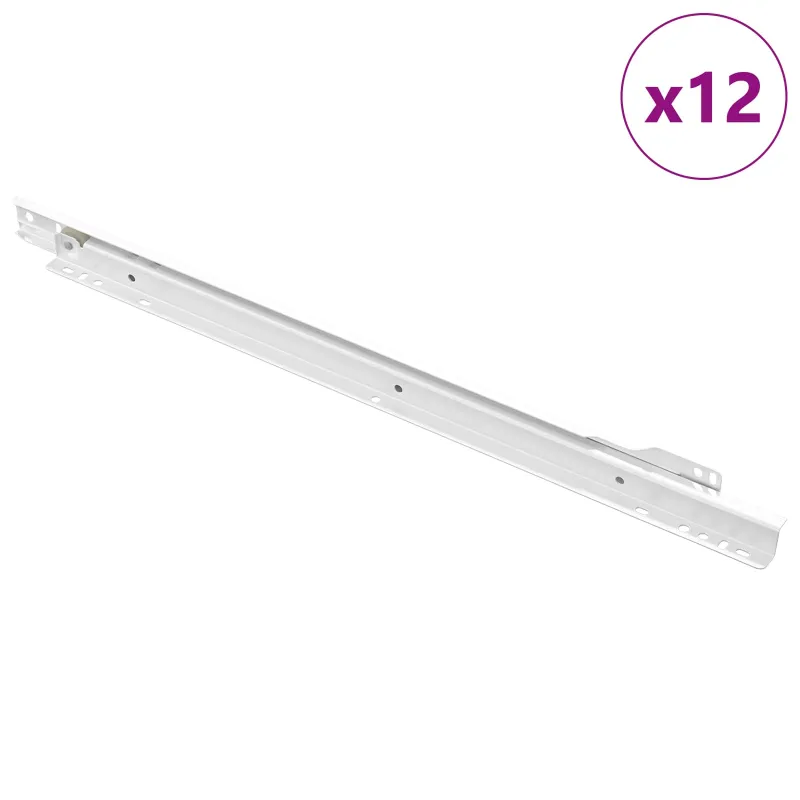 Stalčių bėgis 12 pcs Balta 450 mm Plienas