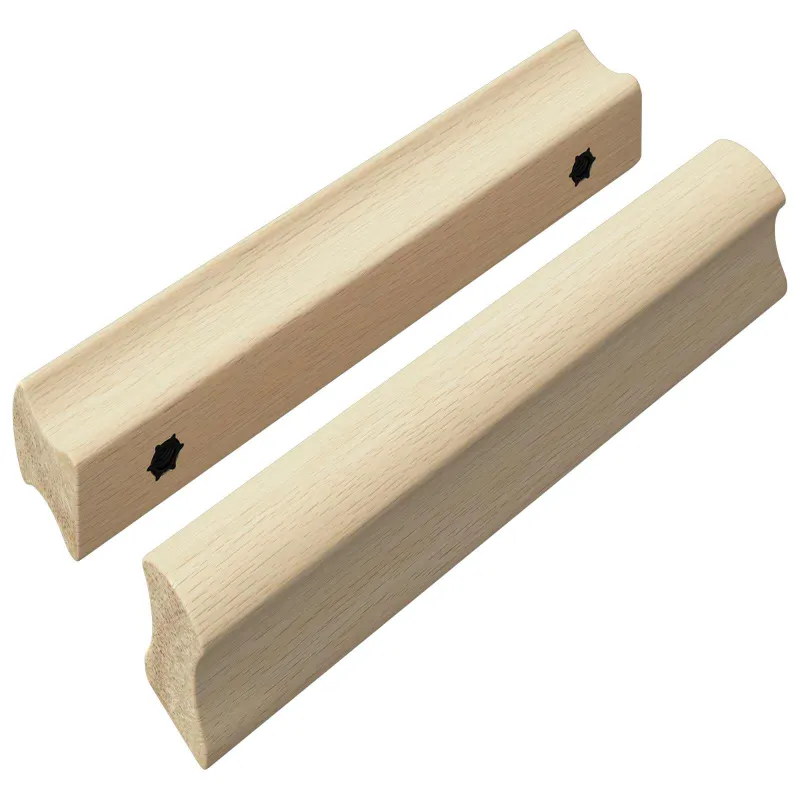 Tiesus rankena 2 pcs Natūralios medienos spalva