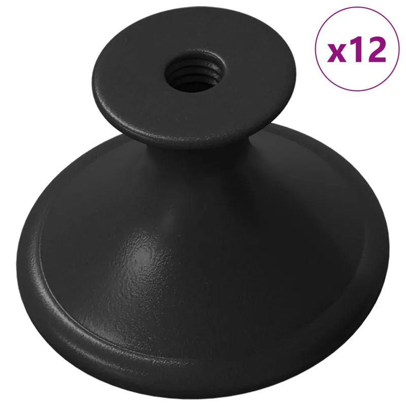Rankena 12 pcs Juoda Ø30 mm Aliuminis