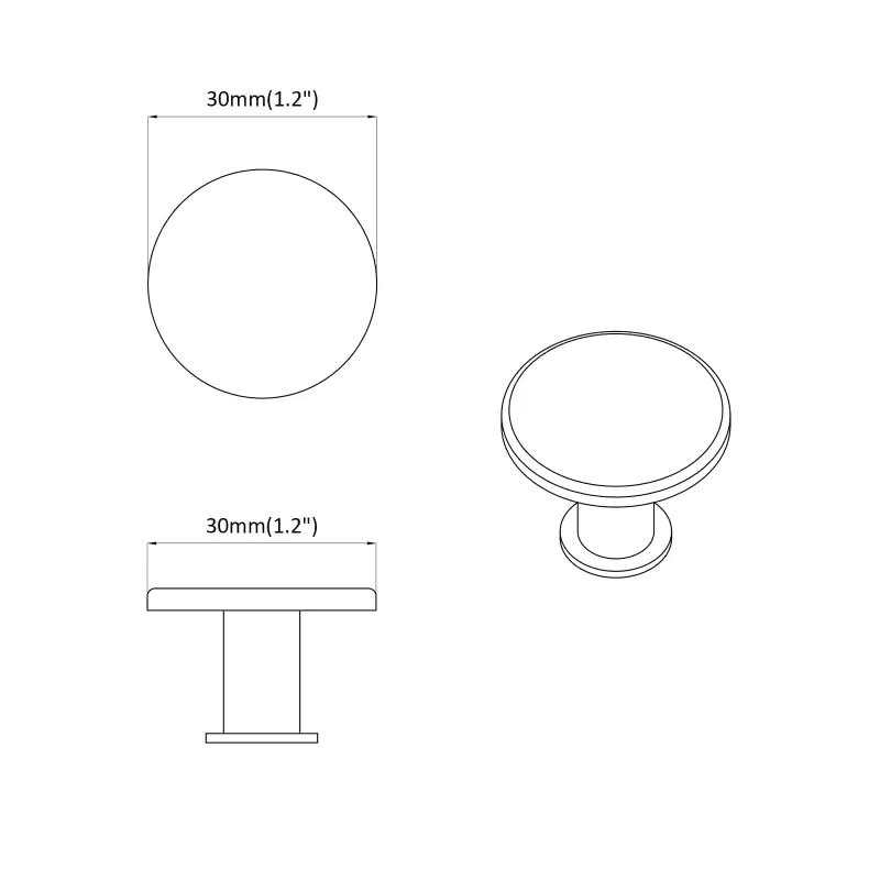 Rankena 1461 pcs Juoda Ø30 mm Aliuminis