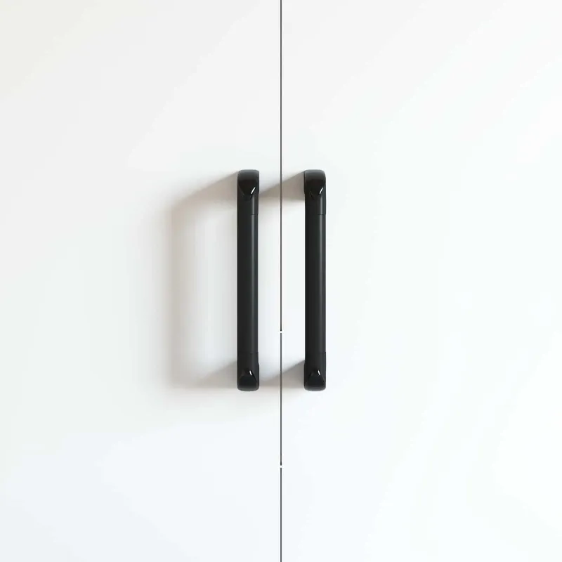 Rankena Paprastas 2 pcs Juoda 380 x 34 x 85 mm Aliuminis ir PP