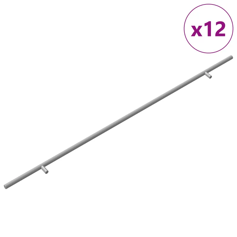 Spintelės rankena 12 pcs Sidabro 800 mm Nerūdijantis Plienas