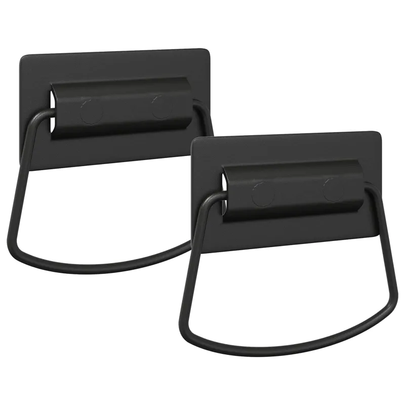Spintelės Rankenos 2 pcs Juoda 85 x 45 mm Metalas