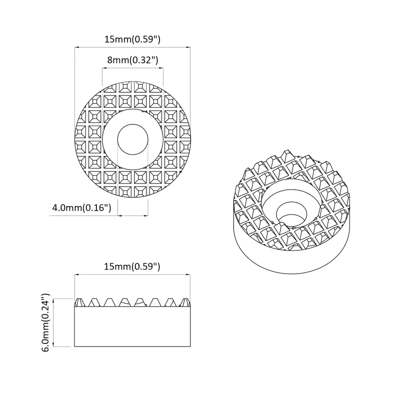 Kėdės kojos grindų apsaugos 2 pcs Skaidrus Ø 15 x 16 mm PVC