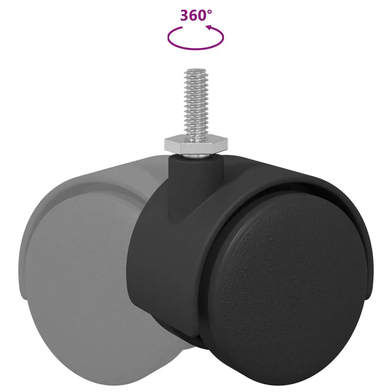 Ratukas 2 pcs Juodas ir sidabrinis 40,1 x 40,1 x 37,8 mm