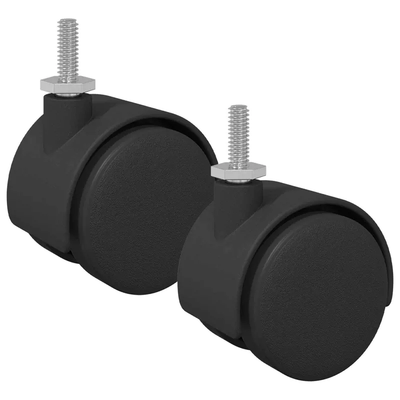 Ratukai 2 pcs Juoda 40,1 x 37,8 mm PP ir geležis