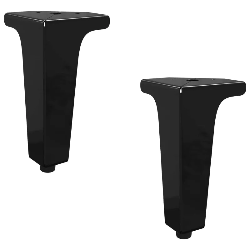 Baldų kojelės 2 pcs Juoda 54,1 x 54,1 x 100 mm Geležis