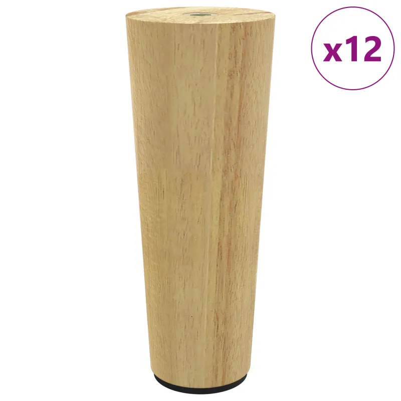 Baldų kojelės 12 pcs Ruda Ø 44 x 100 mm Kietas eukalipto medis