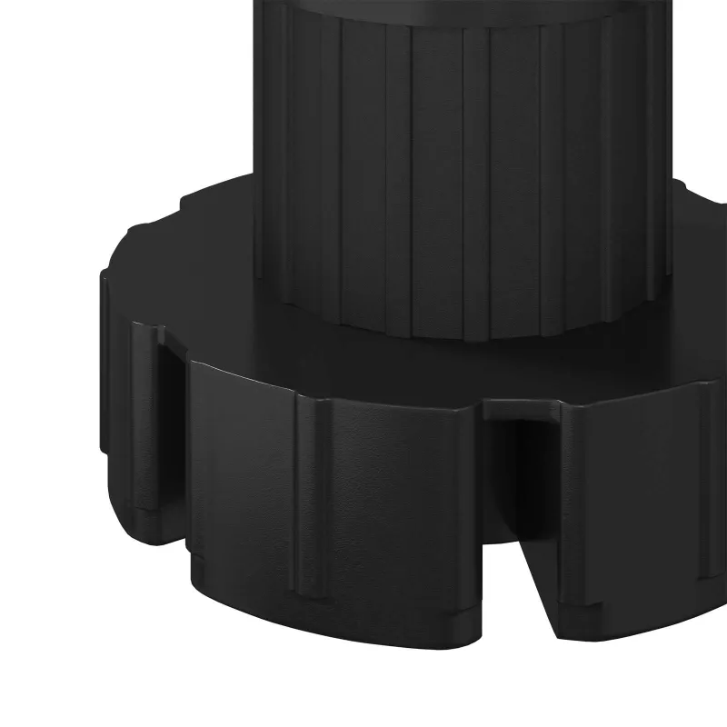 Baldų kojelės Reguliuojamas 12 pcs Juoda 46 x 46 x 128 mm PP