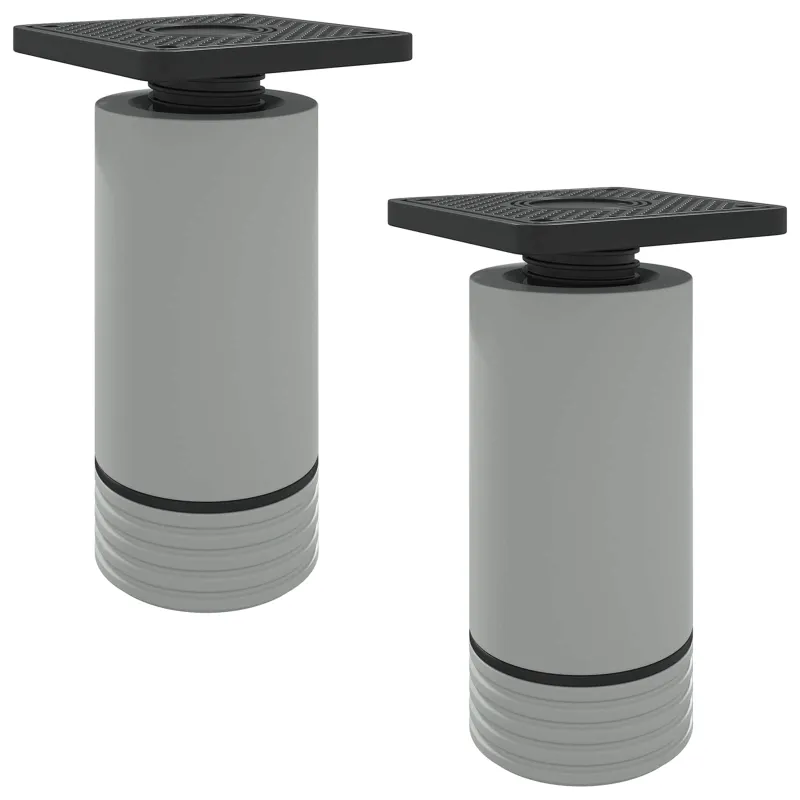 Baldų kojelės Reguliuojamas 2 pcs Balta 64 x 64 x 100 mm PP