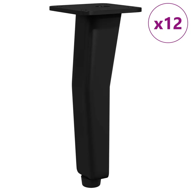 Stovintys kojelės 12 pcs Juoda 40 x 40 x 100 mm Geležis