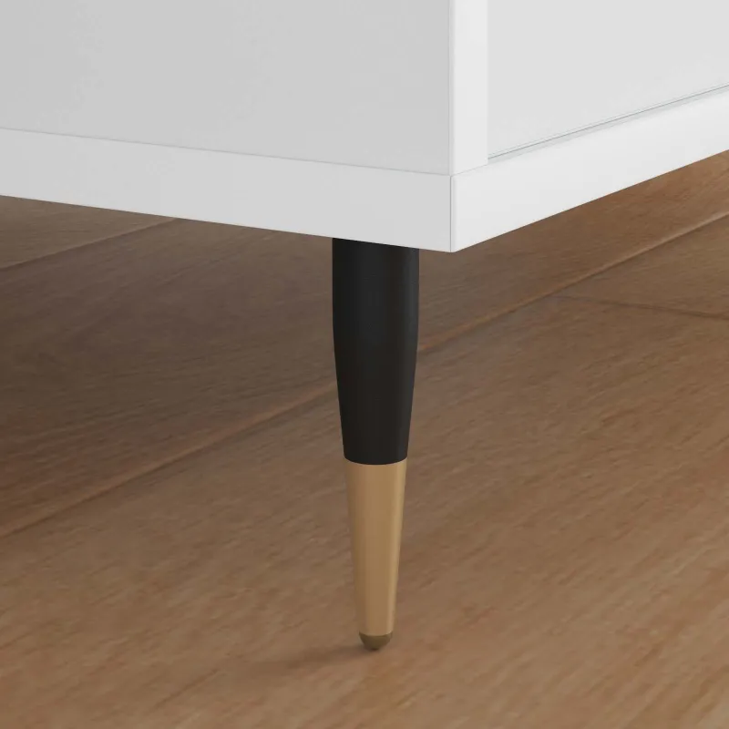 Baldų kojelės 2 pcs Juodas ir auksinis Ø 40 x 98 mm Geležis