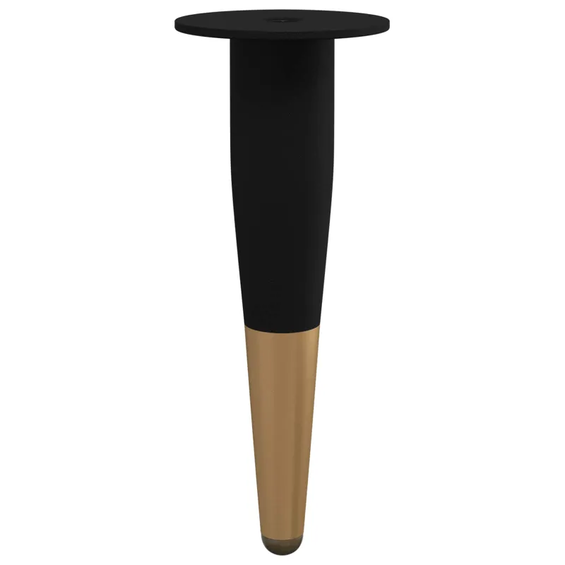 Baldų kojelės 12 pcs Juodas ir auksinis Ø 40 x 98 mm Geležis