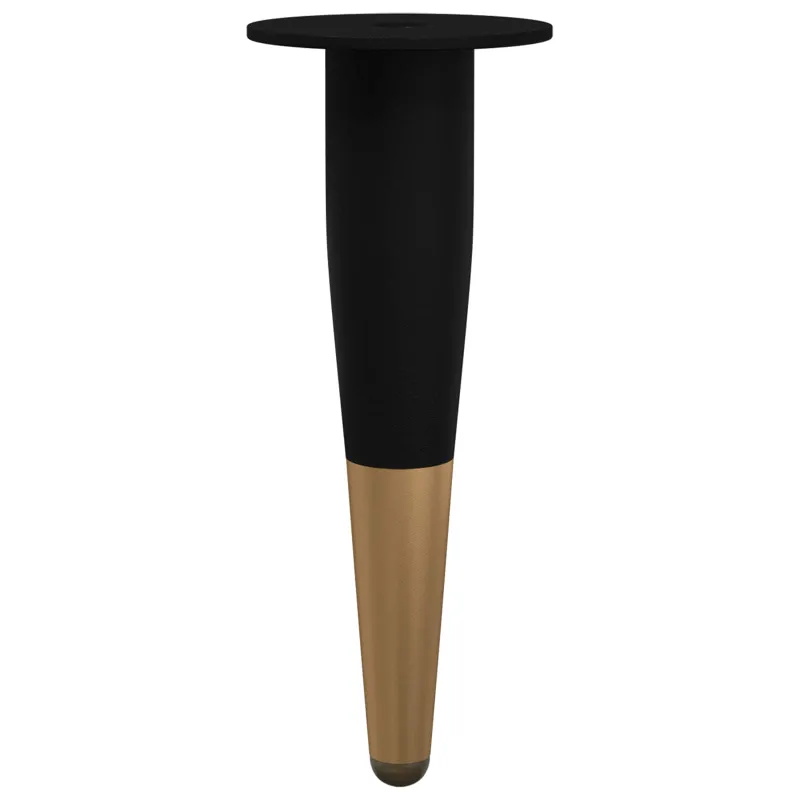 Baldų kojelės 12 pcs Juodas ir auksinis Ø 40 x 98 mm Geležis