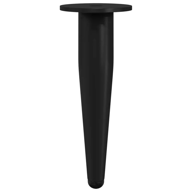 Baldų kojelės 2 pcs Juoda Ø 40 x 98 mm Geležis