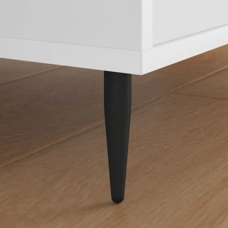 Baldų kojelės 2 pcs Juoda Ø 40 x 98 mm Geležis