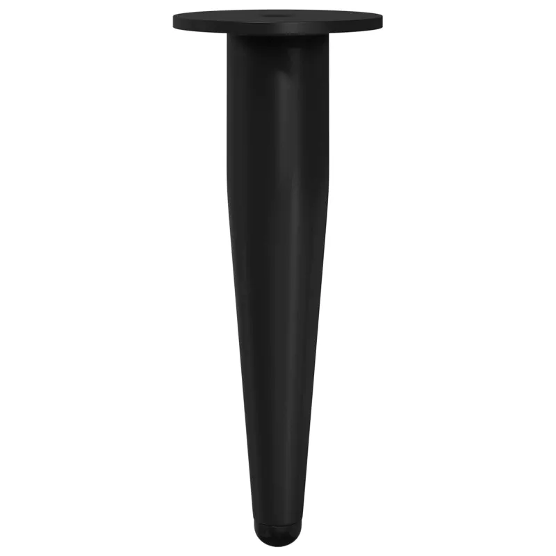 Baldų kojelės 2 pcs Juoda Ø 40 x 98 mm Geležis