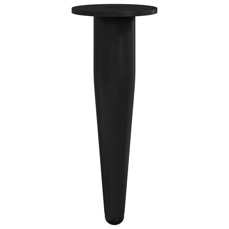 Baldų kojelės 2 pcs Juoda Ø 40 x 98 mm Geležis