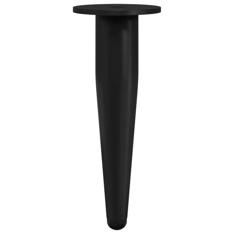 Baldų kojelės 2 pcs Juoda Ø 40 x 98 mm Geležis