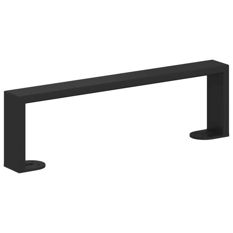 Baldų kojelės 12 pcs Juoda 341 x 40,5 x 100 mm Geležis