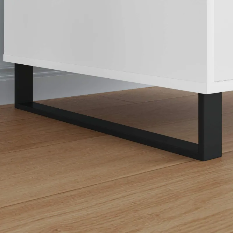 Baldų kojelės 12 pcs Juoda 546 x 40,5 x 100 mm Geležis