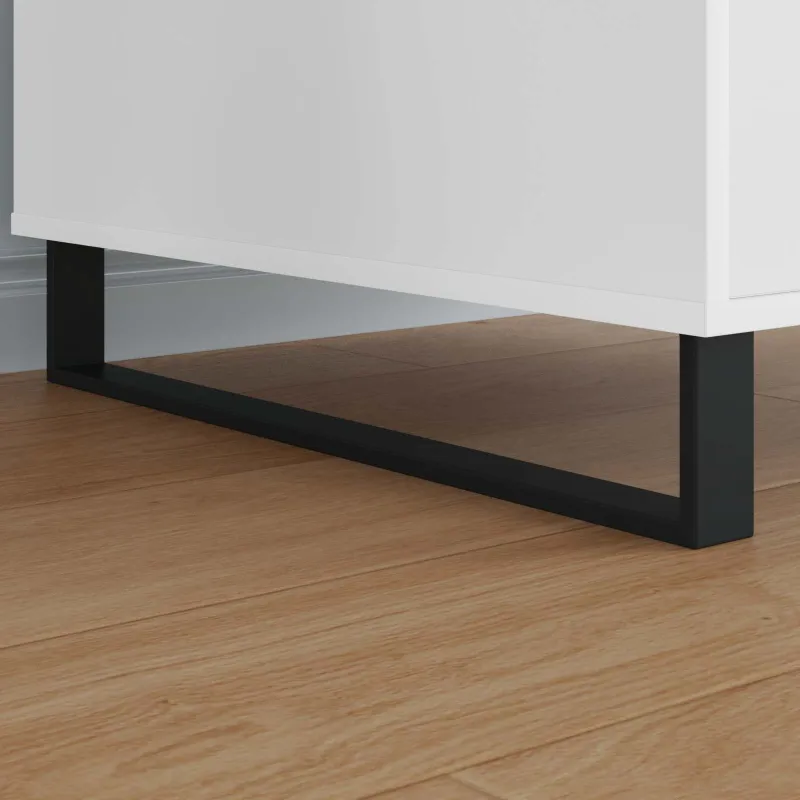 Baldų kojelės 2 pcs Juoda 596 x 40,5 x 100 mm Geležis