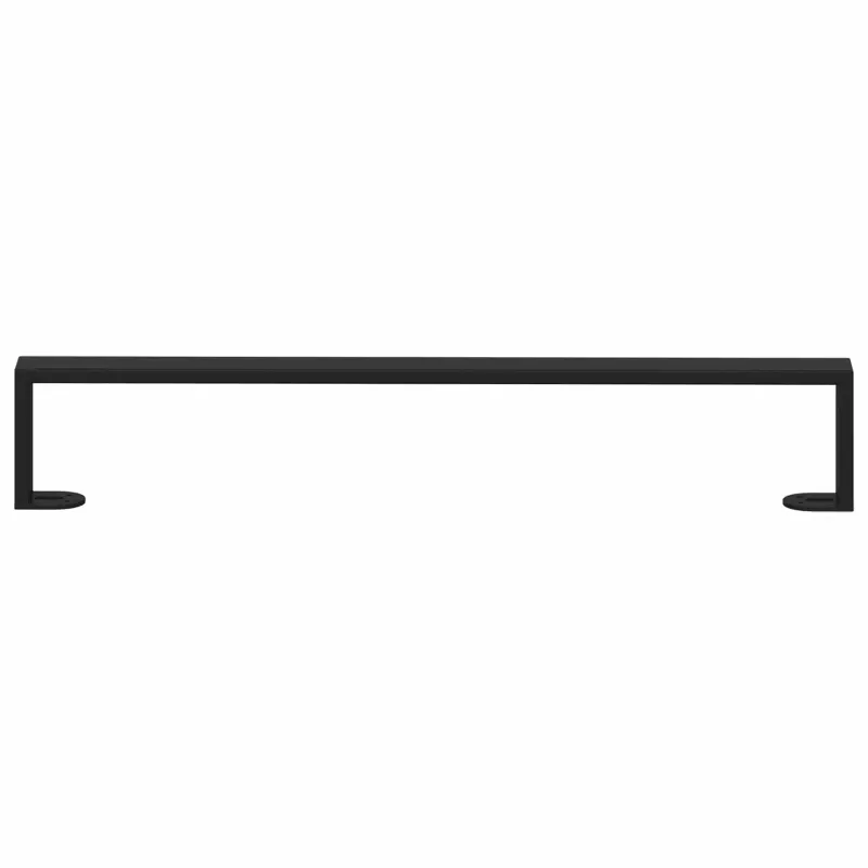 Baldų kojelės 12 pcs Juoda 596 x 40,5 x 100 mm Geležis