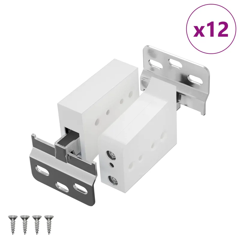 Spintelės kabinamas laikiklis 12 pcs Balta 70 x 48 x 19 mm