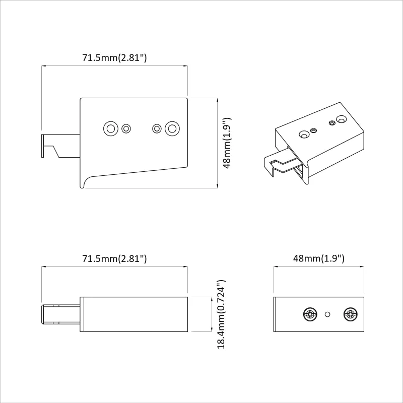 Spintelės kabinamas laikiklis 12 pcs Balta 70 x 48 x 19 mm