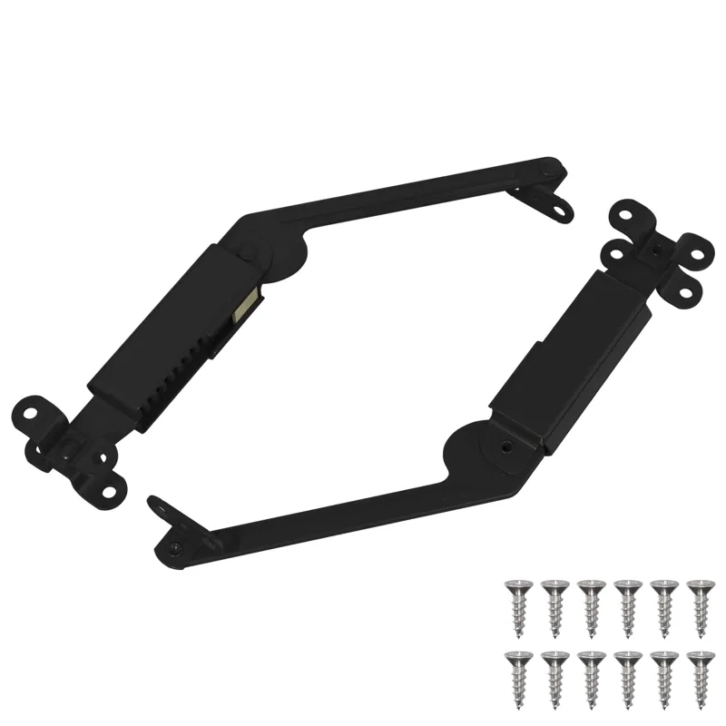 Dangčio atramos vyris 2 pcs Juoda 192 x 32 x 50 mm Plienas