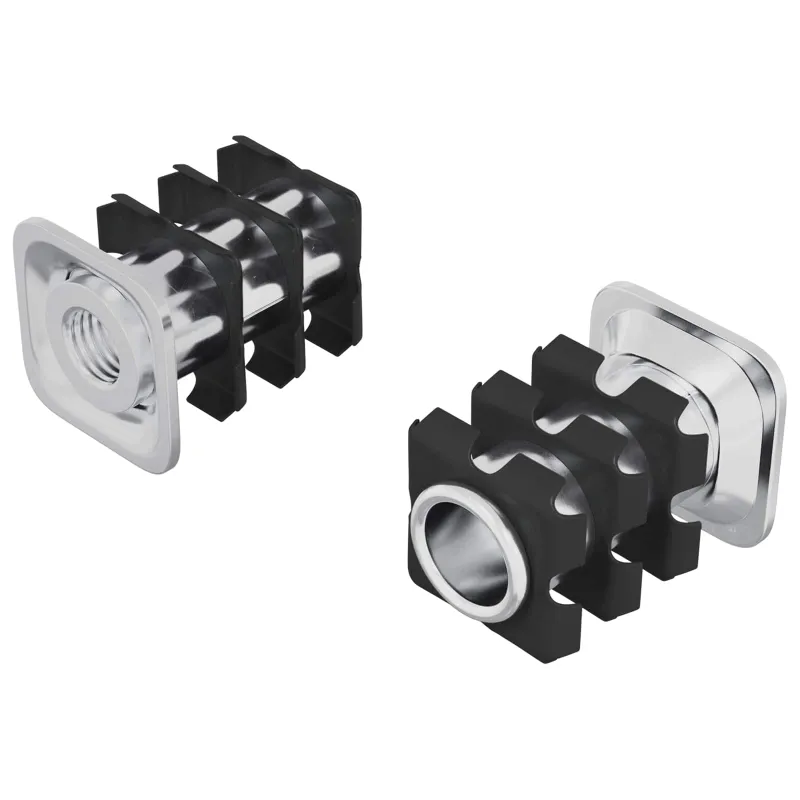 Srieginis vamzdžio įterpimas 2 pcs Juodas ir sidabrinis
