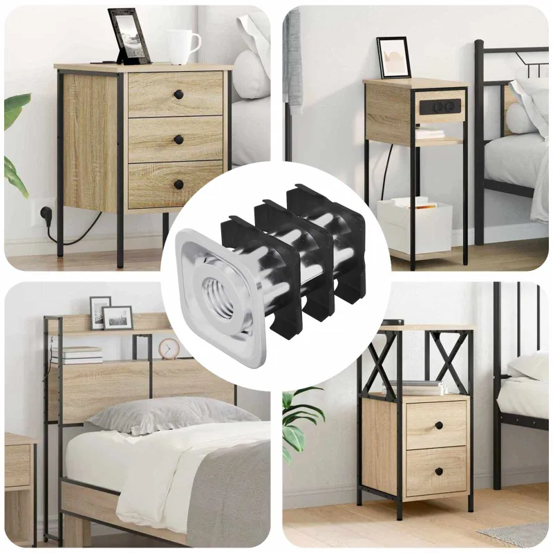 Srieginis vamzdžio įterpimas 12 pcs Juodas ir sidabrinis