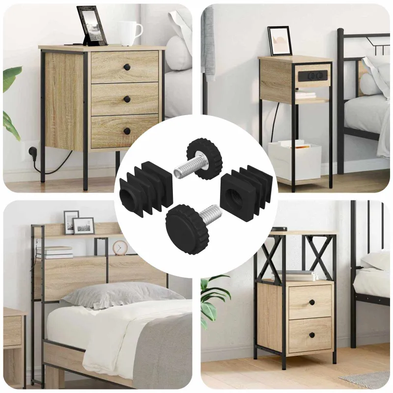 Baldų lygintuvai Reguliuojamas 2 pcs Juoda M6 PP