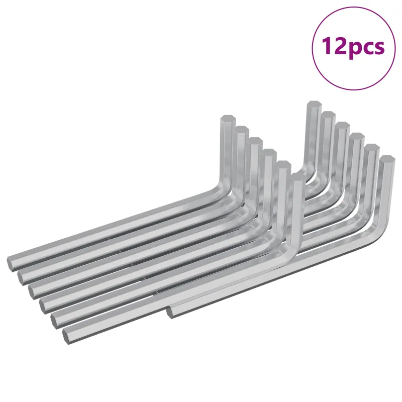 Hex raktas 12 pcs Sidabro 22 x 66 mm Plienas