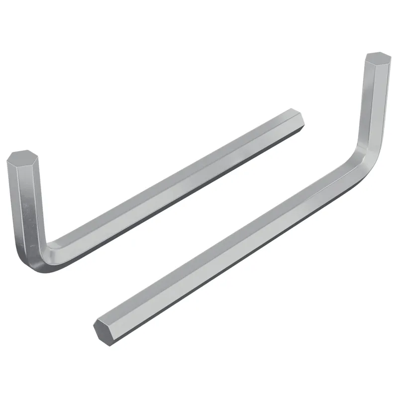 Hex raktas 2 pcs Sidabro 32 x 86 mm Plienas
