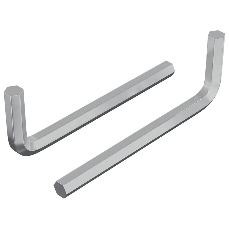 Hex raktas 2 pcs Sidabro 32 x 86 mm Plienas