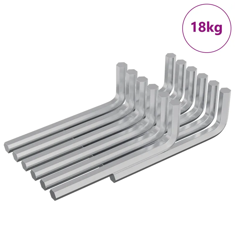 Hex raktas 1800 pcs Sidabro 32 x 86 mm Plienas
