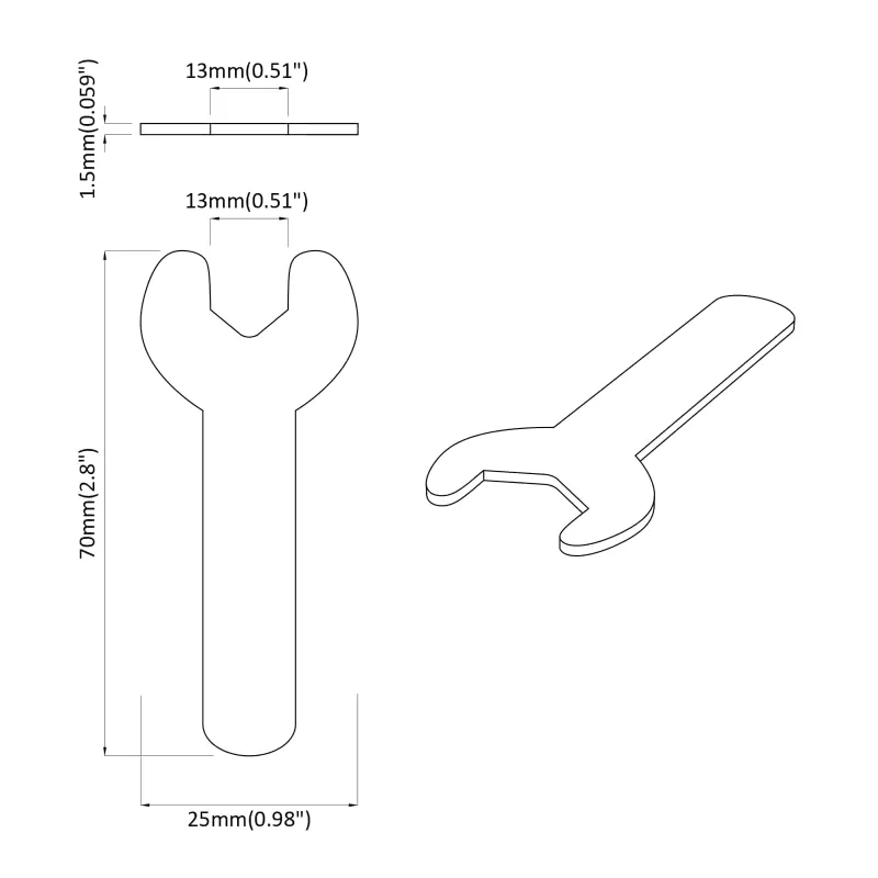 Veržliaraktis 1593 pcs Sidabro 13 mm Geležis