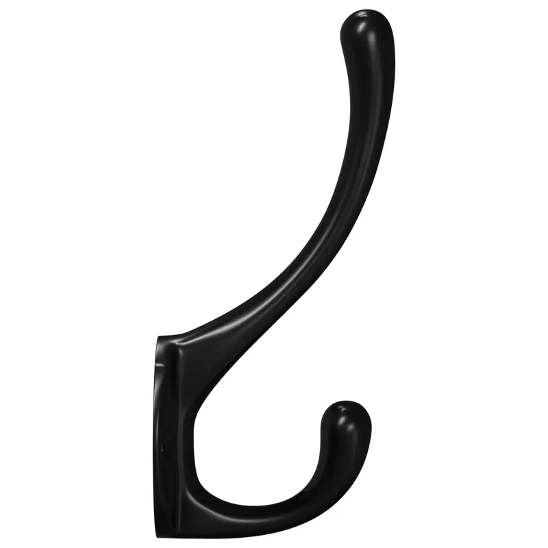 Drabužių kabliukas 12 pcs Juoda 102 x 29 x 47mm Cinko Lydinys