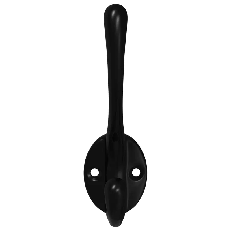 Drabužių kabliukas 12 pcs Juoda 102 x 29 x 47mm Cinko Lydinys
