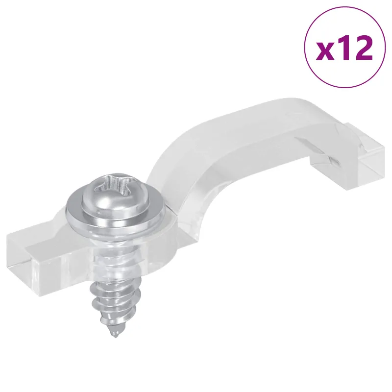 LED Juostos Klipai 23,8 mm 12 pcs Skaidrus Plastikas ir Geležis