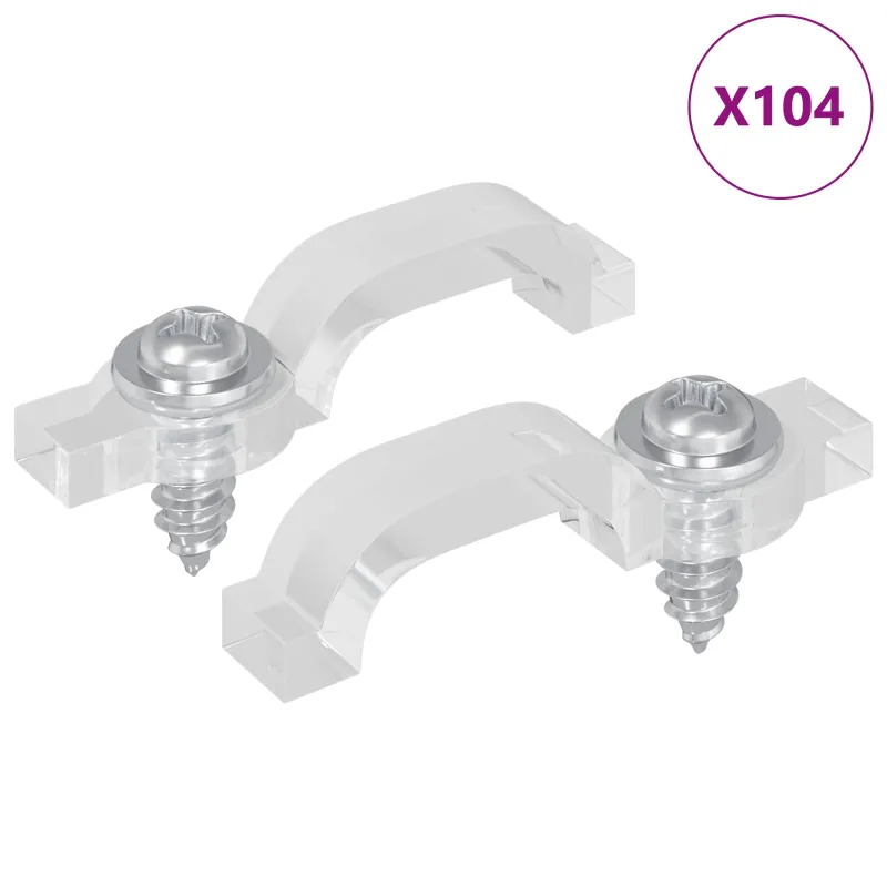 LED Juostos Klipai 23,8 mm 2 pcs Skaidrus Plastikas ir Geležis