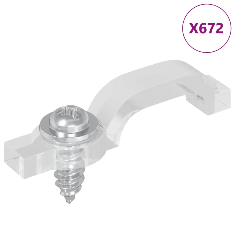 LED Juostos Klipai 23,8 mm 12 pcs Skaidrus Plastikas ir Geležis