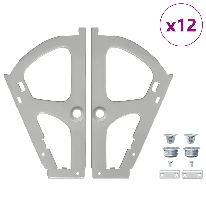 Flip stalčiaus vyrys 12 pcs Sidabro 235 x 155 x 30 mm Geležis