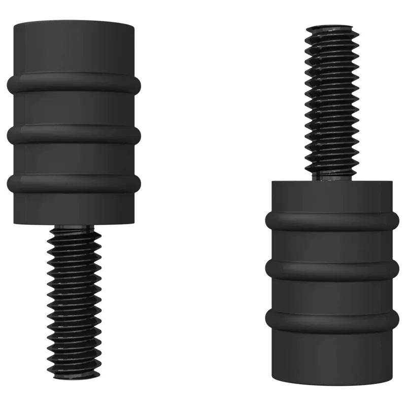 Atstumo varžtas 2 pcs Juoda M4 Guma ir plienas